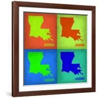 Louisiana Pop Art Map 1-NaxArt-Framed Art Print