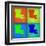 Louisiana Pop Art Map 1-NaxArt-Framed Art Print