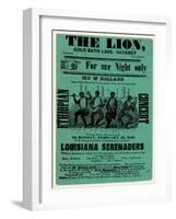 Louisiana Serenaders at the Lion, Hackney-null-Framed Giclee Print