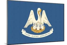 Louisiana State Flag-Lantern Press-Mounted Art Print