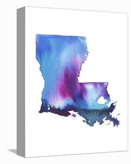 Louisiana State Watercolor-Jessica Durrant-Stretched Canvas