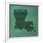 Louisiana State Words-David Bowman-Framed Giclee Print