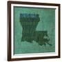 Louisiana State Words-David Bowman-Framed Giclee Print