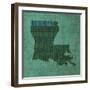 Louisiana State Words-David Bowman-Framed Giclee Print