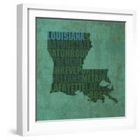 Louisiana State Words-David Bowman-Framed Giclee Print