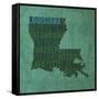 Louisiana State Words-David Bowman-Framed Stretched Canvas