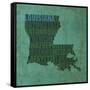 Louisiana State Words-David Bowman-Framed Stretched Canvas