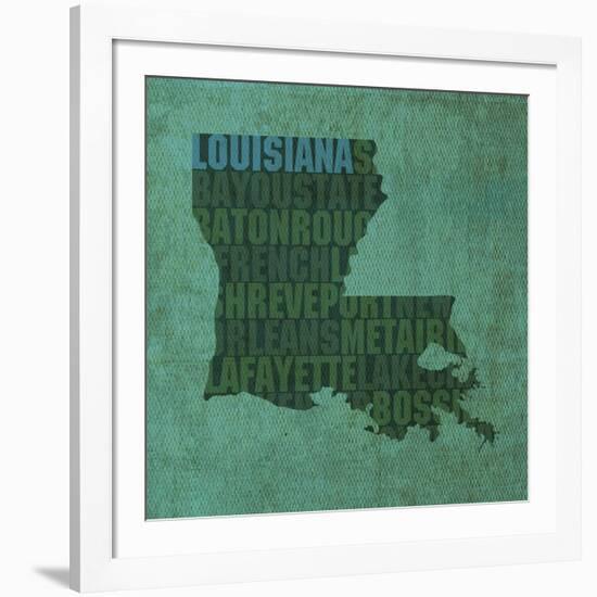 Louisiana State Words-David Bowman-Framed Giclee Print