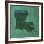 Louisiana State Words-David Bowman-Framed Giclee Print