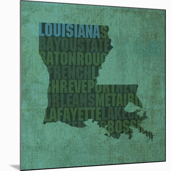 Louisiana State Words-David Bowman-Mounted Giclee Print