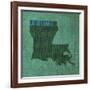 Louisiana State Words-David Bowman-Framed Giclee Print