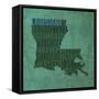 Louisiana State Words-David Bowman-Framed Stretched Canvas