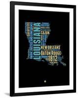 Louisiana Word Cloud 1-NaxArt-Framed Art Print