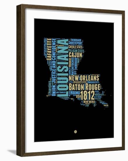 Louisiana Word Cloud 1-NaxArt-Framed Art Print