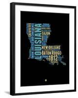Louisiana Word Cloud 1-NaxArt-Framed Art Print