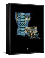 Louisiana Word Cloud 1-NaxArt-Framed Stretched Canvas