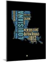 Louisiana Word Cloud 1-NaxArt-Mounted Art Print