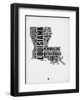 Louisiana Word Cloud 2-NaxArt-Framed Art Print