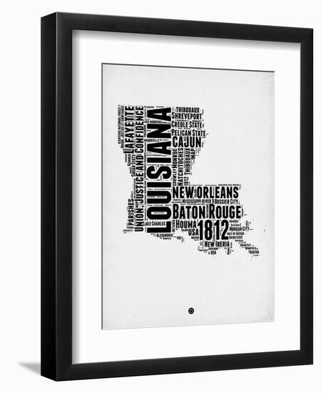 Louisiana Word Cloud 2-NaxArt-Framed Art Print