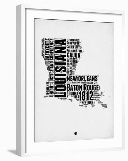 Louisiana Word Cloud 2-NaxArt-Framed Art Print