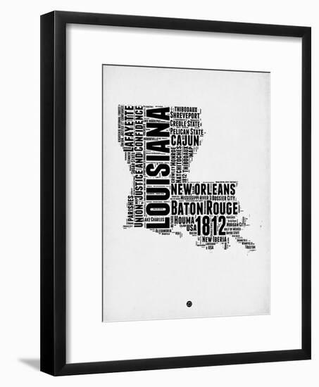 Louisiana Word Cloud 2-NaxArt-Framed Art Print