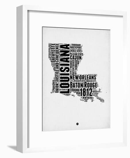 Louisiana Word Cloud 2-NaxArt-Framed Art Print