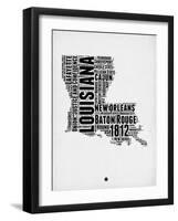 Louisiana Word Cloud 2-NaxArt-Framed Art Print