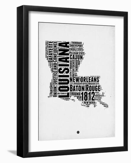 Louisiana Word Cloud 2-NaxArt-Framed Art Print