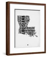 Louisiana Word Cloud 2-NaxArt-Framed Art Print