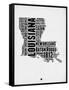 Louisiana Word Cloud 2-NaxArt-Framed Stretched Canvas