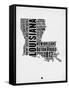 Louisiana Word Cloud 2-NaxArt-Framed Stretched Canvas