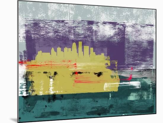 Louisville Abstract Skyline II-Emma Moore-Mounted Art Print