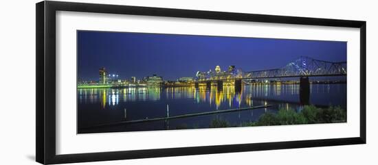 Louisville and Ohio River, Kentucky, USA-Walter Bibikow-Framed Photographic Print