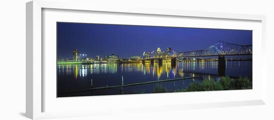 Louisville and Ohio River, Kentucky, USA-Walter Bibikow-Framed Photographic Print