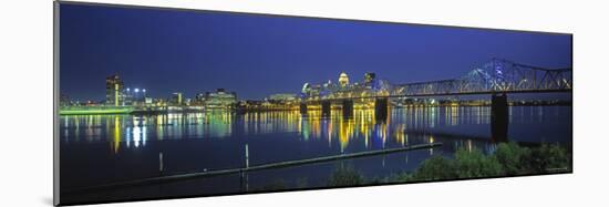 Louisville and Ohio River, Kentucky, USA-Walter Bibikow-Mounted Photographic Print