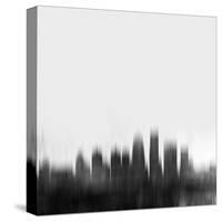 Louisville City Skyline - Black-NaxArt-Stretched Canvas