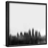 Louisville City Skyline - Black-NaxArt-Framed Art Print