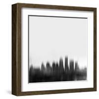 Louisville City Skyline - Black-NaxArt-Framed Art Print