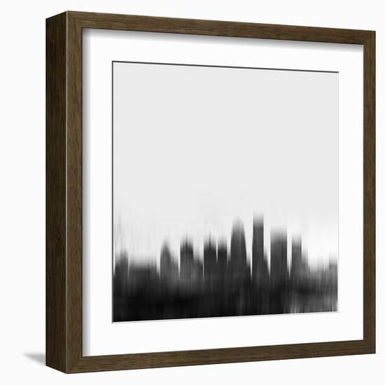 Louisville City Skyline - Black-NaxArt-Framed Art Print