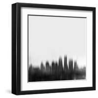 Louisville City Skyline - Black-NaxArt-Framed Art Print