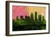 Louisville City Skyline-NaxArt-Framed Art Print