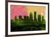 Louisville City Skyline-NaxArt-Framed Art Print