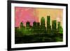 Louisville City Skyline-NaxArt-Framed Art Print