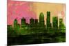 Louisville City Skyline-NaxArt-Mounted Art Print