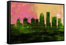 Louisville City Skyline-NaxArt-Framed Stretched Canvas