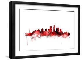 Louisville Kentucky City Skyline-Michael Tompsett-Framed Art Print