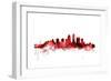 Louisville Kentucky City Skyline-Michael Tompsett-Framed Art Print