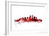 Louisville Kentucky City Skyline-Michael Tompsett-Framed Art Print