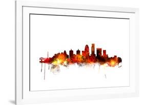 Louisville Kentucky City Skyline-Michael Tompsett-Framed Art Print