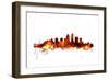 Louisville Kentucky City Skyline-Michael Tompsett-Framed Art Print